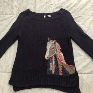 Anthropologie Moth Horse Pullover Sweater